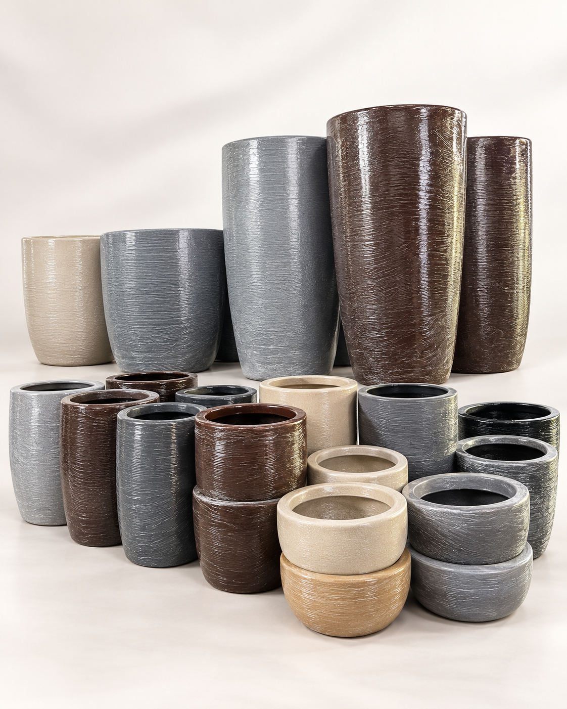 Expositor de Vasos Cilíndricos Texturizados