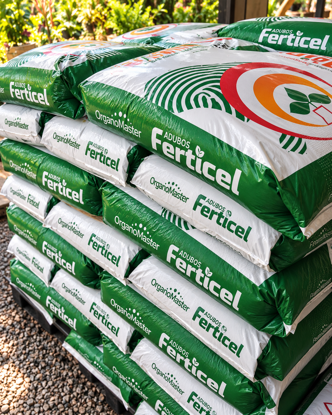Pilha de Sacos de Adubo Ferticel